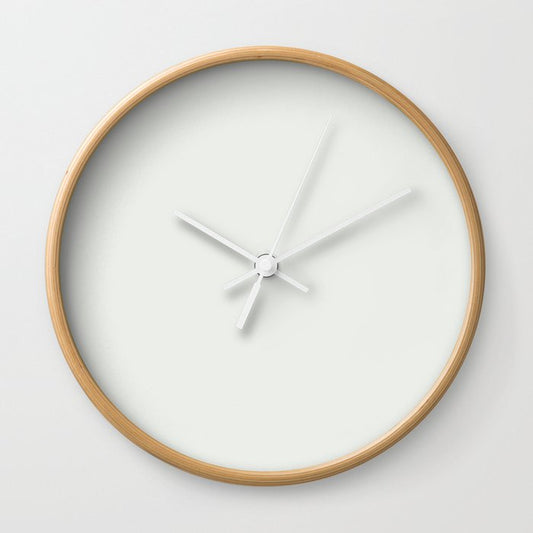 Off White Solid Color Pairs 2023 Trending Hue Dunn-Edwards Sugar Swizzle DEHW07 - Liberated Nomads Collection Wall Clock