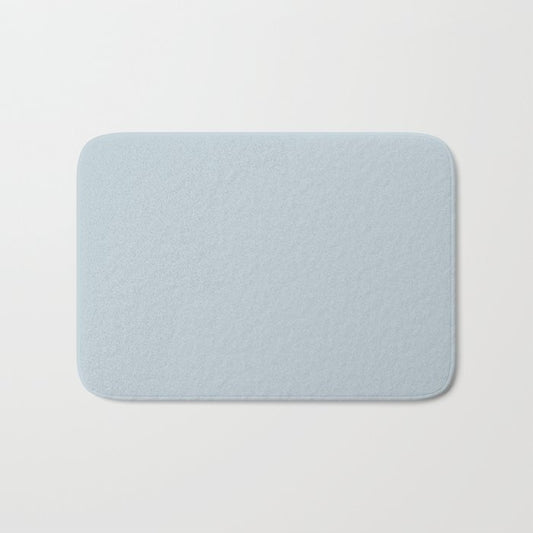 Pale Baby Blue Gray Solid Color Pairs PPG Keepsakes PPG1040-2 - All One Single Shade Hue Colour Bath Mat