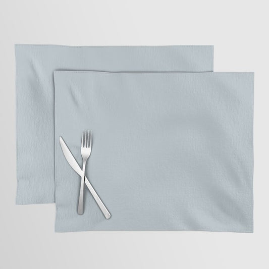 Pale Baby Blue Gray Solid Color Pairs PPG Keepsakes PPG1040-2 - All One Single Shade Hue Colour Placemat