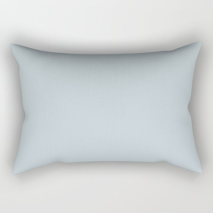 Pale Baby Blue Gray Solid Color Pairs PPG Keepsakes PPG1040-2 - All One Single Shade Hue Colour Rectangular Pillow
