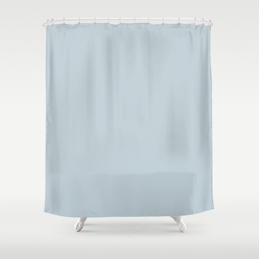 Pale Baby Blue Gray Solid Color Pairs PPG Keepsakes PPG1040-2 - All One Single Shade Hue Colour Shower Curtain