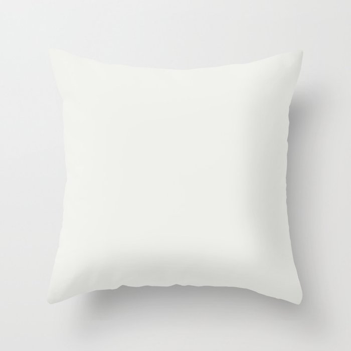 Pale Cream Solid Color Pairs 2023 Trending Hue Dunn-Edwards White Daisy DEHW02 - Live in Joy Collection Throw Pillow