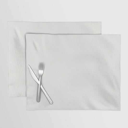 Pale Cream Solid Color Pairs 2023 Trending Hue Dunn-Edwards White Daisy DEHW02 - Live in Joy Collection Placemat Sets