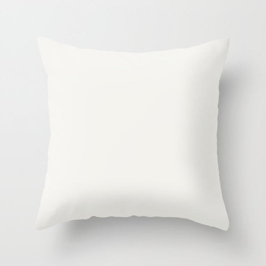 Pale Cream Solid Color Pairs 2023 Trending Hue Dutch Boy Ultra White 002W Throw Pillow