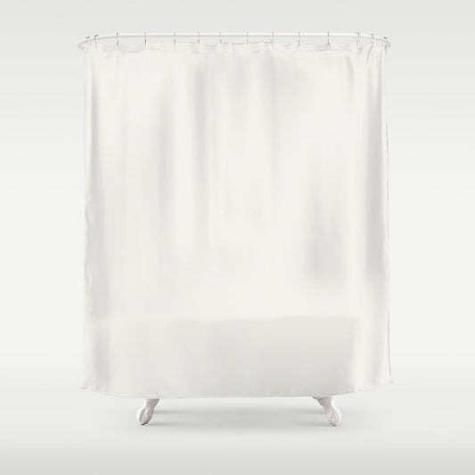 Pale Cream Solid Color Pairs 2023 Trending Hue Dutch Boy Ultra White 002W Shower Curtain