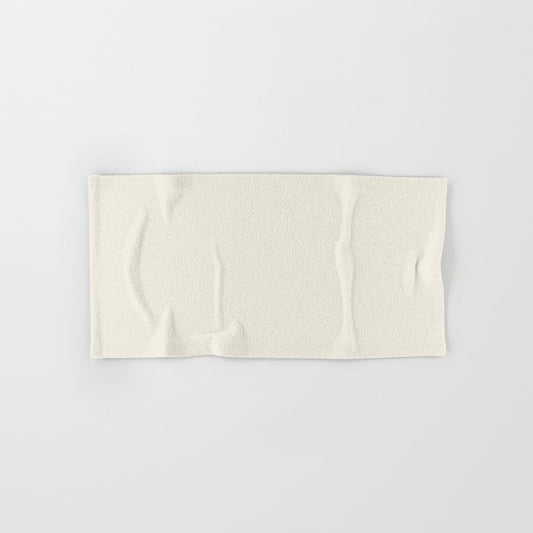 Pale Neutral Cream Solid Color Pairs 2023 Color of the Year Behr Blank Canvas DC-003 Hand & Bath Towel
