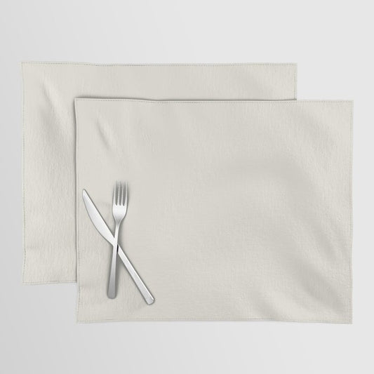 Pale Neutral Cream Solid Color Pairs 2023 Color of the Year Behr Blank Canvas DC-003 Placemat