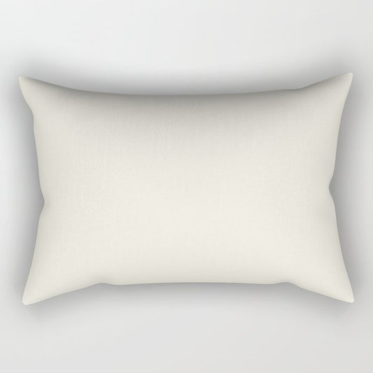 Pale Neutral Cream Solid Color Pairs 2023 Color of the Year Behr Blank Canvas DC-003 Rectangular Pillow