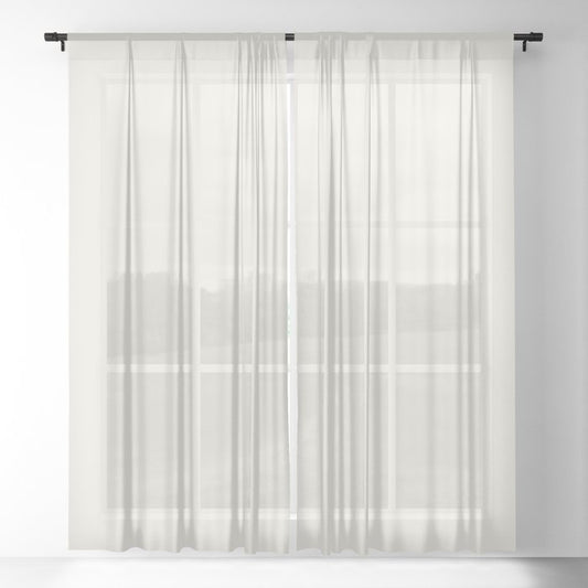 Pale Neutral Cream Solid Color Pairs 2023 Color of the Year Behr Blank Canvas DC-003 Sheer Curtain