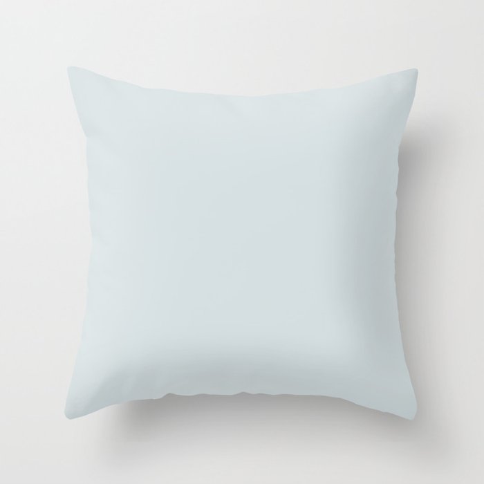 Pale Pastel Blue Solid Color Pairs 2023 Color of the Year Valspar Rising Tide 4008-3A Throw Pillow