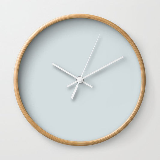 Pale Pastel Blue Solid Color Pairs 2023 Color of the Year Valspar Rising Tide 4008-3A Wall Clock