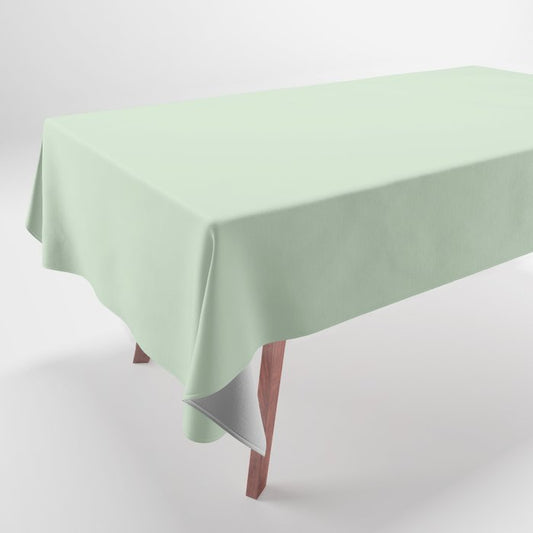 Pale Pastel Green Solid Color Pairs 2023 Trending Hue Dunn-Edwards Soft Moss DE5610 - Live in Joy Collection Tablecloth