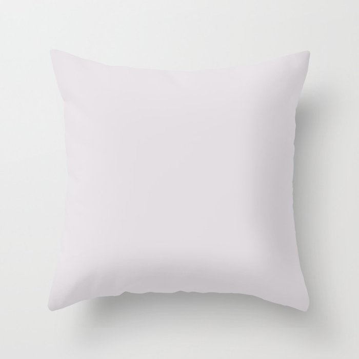Pale Pastel Lilac Purple Solid Color Pairs 2023 Color of the Year Valspar Gentle Violet 4002-3A Throw Pillow