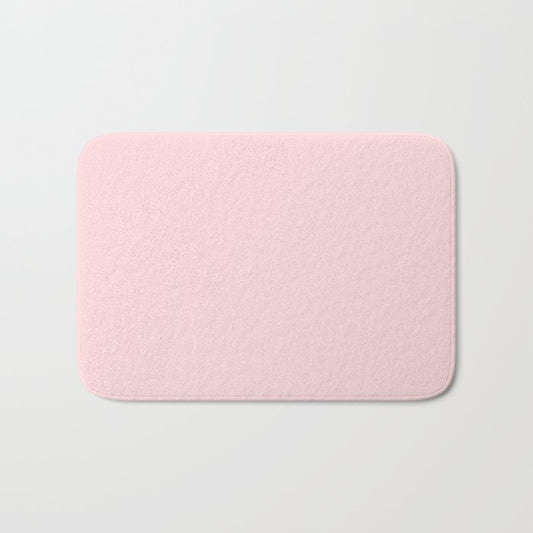 Pale Pastel Pink Solid Color Pairs 2023 Trending Hue Dunn-Edwards Strawberry Blonde DE5107 - Live in Joy Collection Bath Mat