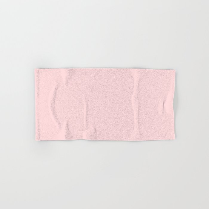 Pale Pastel Pink Solid Color Pairs 2023 Trending Hue Dunn-Edwards Strawberry Blonde DE5107 - Live in Joy Collection Hand & Bath Towels