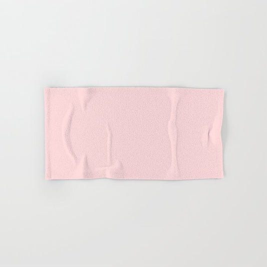 Pale Pastel Pink Solid Color Pairs 2023 Trending Hue Dunn-Edwards Strawberry Blonde DE5107 - Live in Joy Collection Hand & Bath Towels