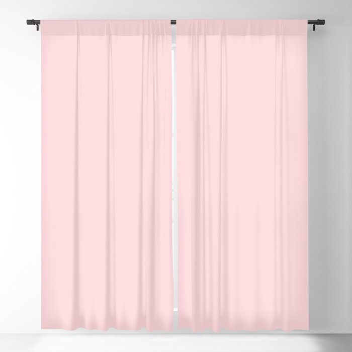 Pale Pastel Pink Solid Color Pairs 2023 Trending Hue Dunn-Edwards Strawberry Blonde DE5107 - Live in Joy Collection Blackout Curtains