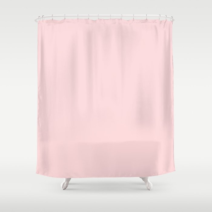 Pale Pastel Pink Solid Color Pairs 2023 Trending Hue Dunn-Edwards Strawberry Blonde DE5107 - Live in Joy Collection Shower Curtain