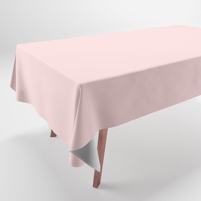 Pale Pastel Pink Solid Color Pairs 2023 Trending Hue Dunn-Edwards Strawberry Blonde DE5107 - Live in Joy Collection Tablecloth