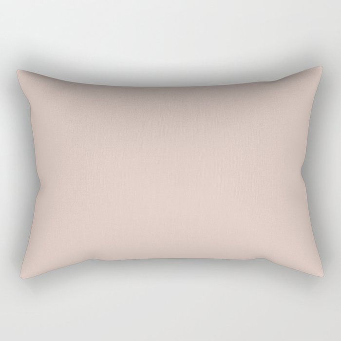 Pale Pastel Pink Solid Color Pairs Dulux 2023 Trending Shade Mornington S09E1 Rectangular Pillow
