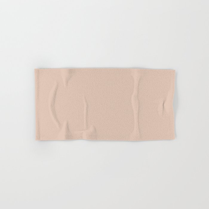 Pale Peachy Pink-Orange Solid Color Pairs PPG Champagne Wishes PPG1071-3 - All One Single Shade Hue Hand & Bath Towel