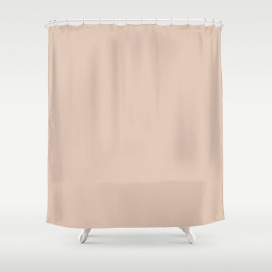 Pale Peachy Pink-Orange Solid Color Pairs PPG Champagne Wishes PPG1071-3 - All One Single Shade Hue Shower Curtain