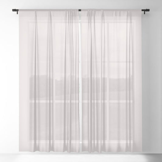 Pale Taupe Solid Color Dunn & Edwards 2023 Trending Color Mother of Pearl DE6029 Well Intentions Collection Sheer Curtains