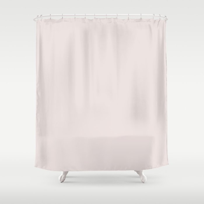 Pale Taupe Solid Color Dunn & Edwards 2023 Trending Color Mother of Pearl DE6029 Well Intentions Collection Shower Curtain