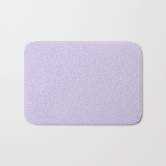 Pastel Amethyst Purple Solid Color Pairs PPG Glidden 2023 Trending Color Lilac Breeze PPG1248-4 Bath Mat
