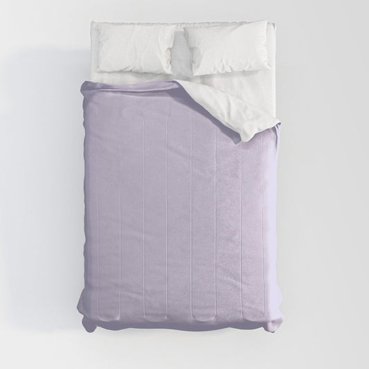 Pastel Amethyst Purple Solid Color Pairs PPG Glidden 2023 Trending Color Lilac Breeze PPG1248-4 Comforter