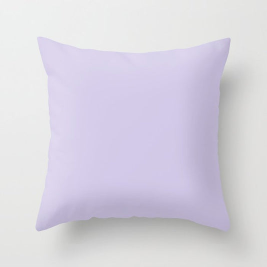 Pastel Amethyst Purple Solid Color Pairs PPG Glidden 2023 Trending Color Lilac Breeze PPG1248-4 Throw Pillow