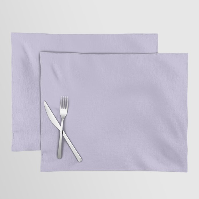 Pastel Amethyst Purple Solid Color Pairs PPG Glidden 2023 Trending Color Lilac Breeze PPG1248-4 Placemat