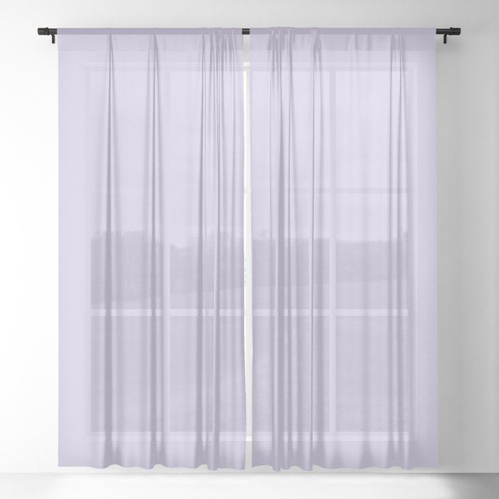 Pastel Amethyst Purple Solid Color Pairs PPG Glidden 2023 Trending Color Lilac Breeze PPG1248-4 Sheer Curtain