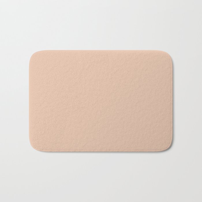 Pastel Apricot Solid Color Pairs PPG Beach Vibes PPG1070-3 - All One Single Shade Hue Colour Bath Mat