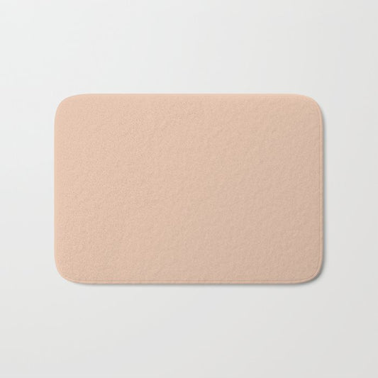Pastel Apricot Solid Color Pairs PPG Beach Vibes PPG1070-3 - All One Single Shade Hue Colour Bath Mat
