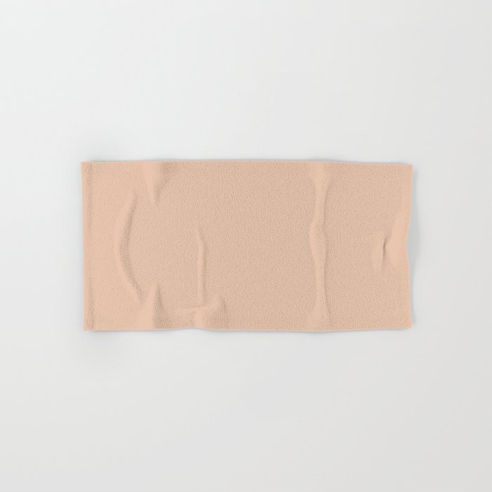 Pastel Apricot Solid Color Pairs PPG Beach Vibes PPG1070-3 - All One Single Shade Hue Colour Hand & Bath Towel