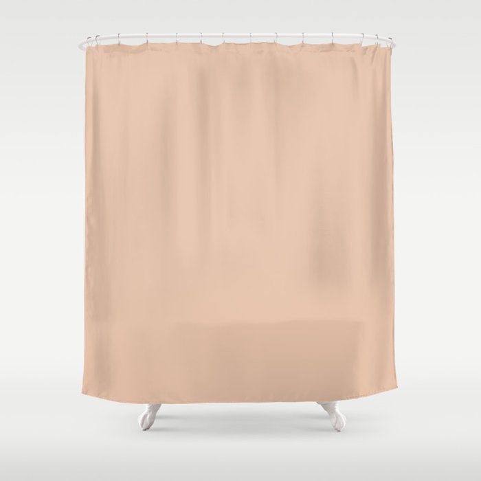Pastel Apricot Solid Color Pairs PPG Beach Vibes PPG1070-3 - All One Single Shade Hue Colour Shower Curtain