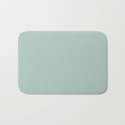 Pastel Aqua Green Solid Color Pairs PPG Glidden 2023 Trending Color Crystal Oasis PPG1138-3 Bath Mat