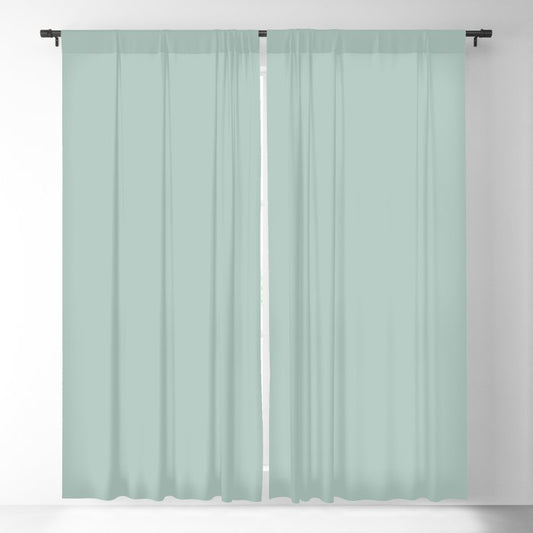 Pastel Aqua Green Solid Color Pairs PPG Glidden 2023 Trending Color Crystal Oasis PPG1138-3 Blackout Curtain