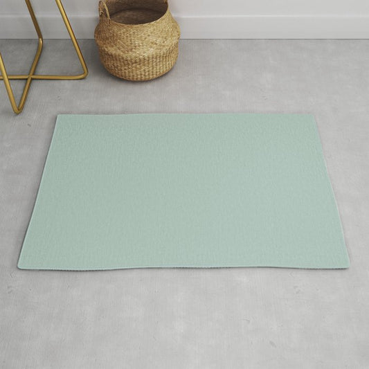 Pastel Aqua Green Solid Color Pairs PPG Glidden 2023 Trending Color Crystal Oasis PPG1138-3 Rug