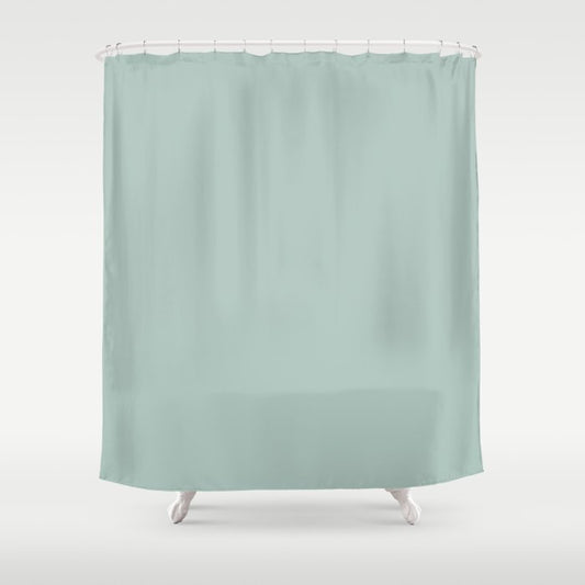 Pastel Aqua Green Solid Color Pairs PPG Glidden 2023 Trending Color Crystal Oasis PPG1138-3 Shower Curtain