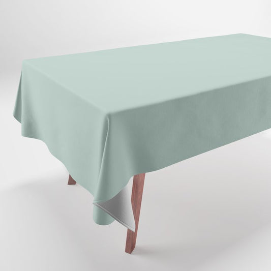 Pastel Aqua Green Solid Color Pairs PPG Glidden 2023 Trending Color Crystal Oasis PPG1138-3 Tablecloth