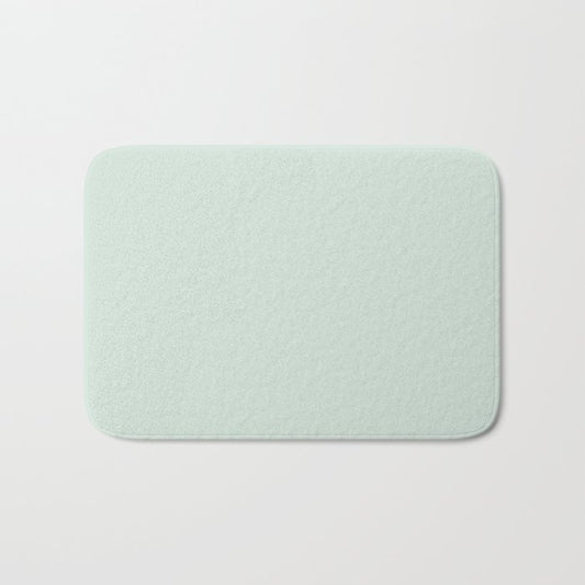 Pastel Aquamarine Green Solid Color Pairs PPG 2023 Trending Shade Summer Breeze PPG1139-1 Bath Mat