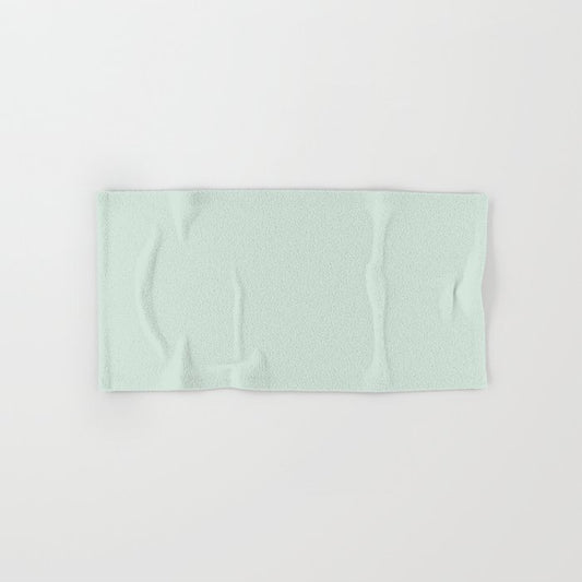 Pastel Aquamarine Green Solid Color Pairs PPG 2023 Trending Shade Summer Breeze PPG1139-1 Hand & Bath Towel
