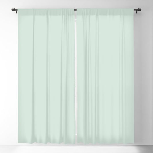 Pastel Aquamarine Green Solid Color Pairs PPG 2023 Trending Shade Summer Breeze PPG1139-1 Blackout Curtain