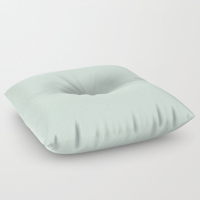 Pastel Aquamarine Green Solid Color Pairs PPG 2023 Trending Shade Summer Breeze PPG1139-1 Floor Pillow