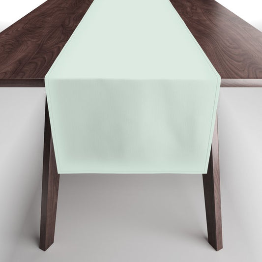 Pastel Aquamarine Green Solid Color Pairs PPG 2023 Trending Shade Summer Breeze PPG1139-1 Table Runner