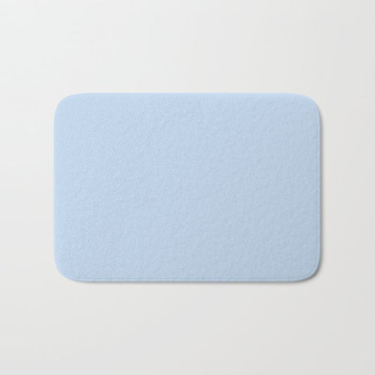 Pastel Blue Solid Color Pairs Dulux 2023 Trending Shade Breezy Half S40H1H Bath Mat