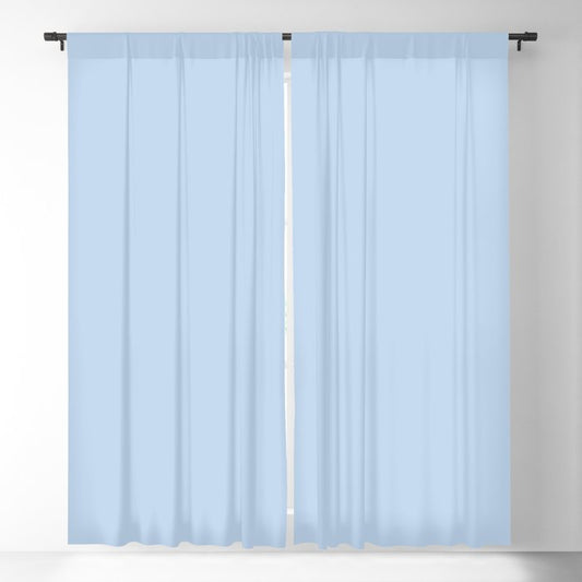 Pastel Blue Solid Color Pairs Dulux 2023 Trending Shade Breezy Half S40H1H Blackout Curtain