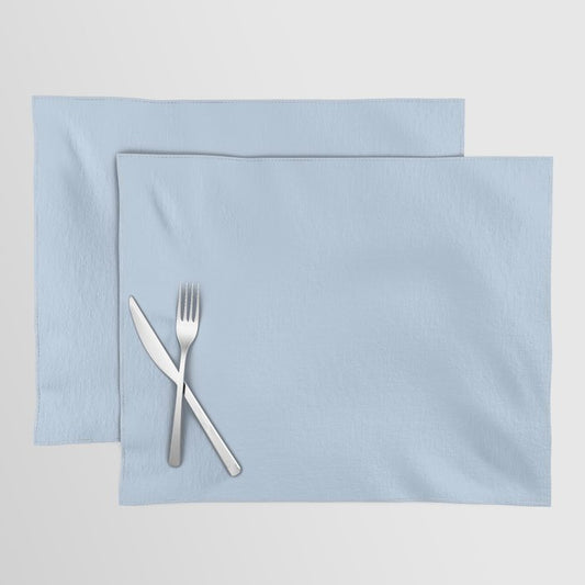Pastel Blue Solid Color Pairs Dulux 2023 Trending Shade Breezy Half S40H1H Placemat